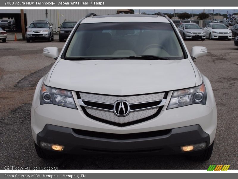 Aspen White Pearl / Taupe 2008 Acura MDX Technology