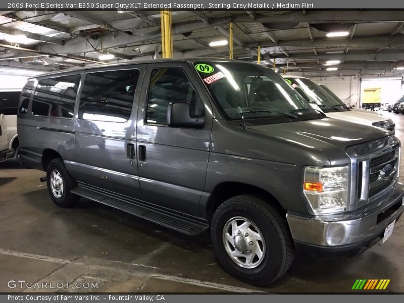 Sterling Grey Metallic / Medium Flint 2009 Ford E Series Van E350 Super Duty XLT Extended Passenger