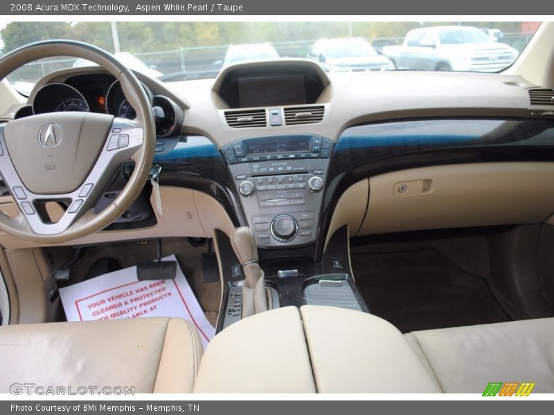 Aspen White Pearl / Taupe 2008 Acura MDX Technology