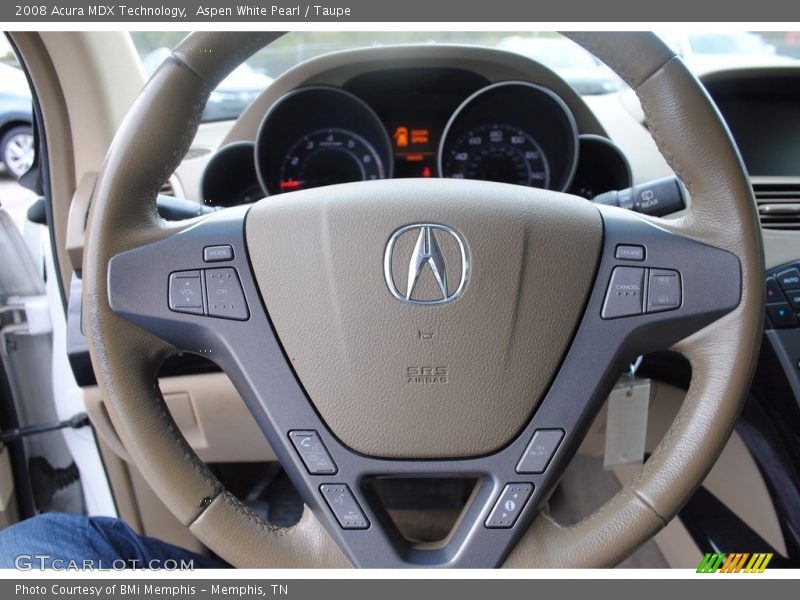 Aspen White Pearl / Taupe 2008 Acura MDX Technology
