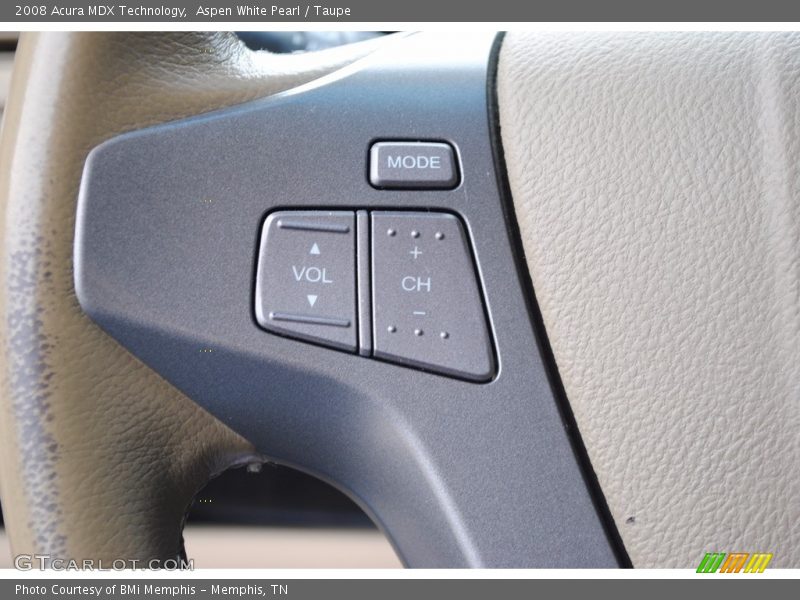 Aspen White Pearl / Taupe 2008 Acura MDX Technology