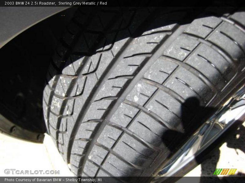 Sterling Grey Metallic / Red 2003 BMW Z4 2.5i Roadster