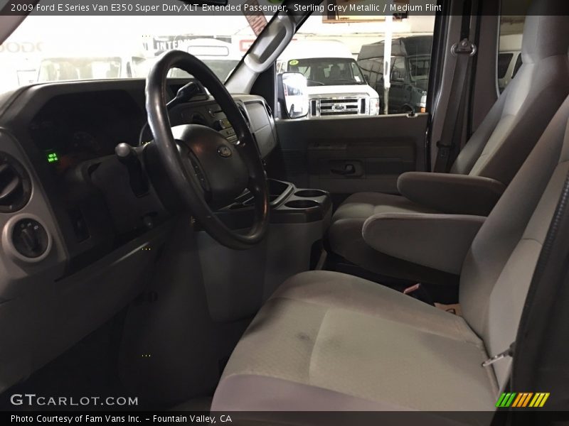 Sterling Grey Metallic / Medium Flint 2009 Ford E Series Van E350 Super Duty XLT Extended Passenger