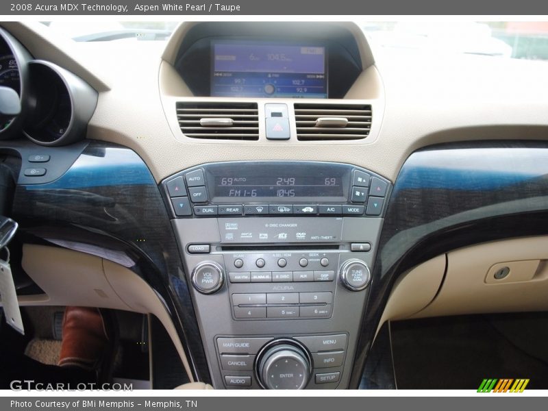 Aspen White Pearl / Taupe 2008 Acura MDX Technology