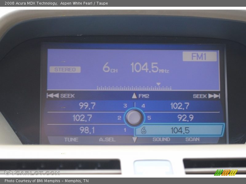Aspen White Pearl / Taupe 2008 Acura MDX Technology