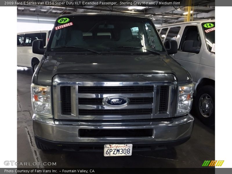 Sterling Grey Metallic / Medium Flint 2009 Ford E Series Van E350 Super Duty XLT Extended Passenger