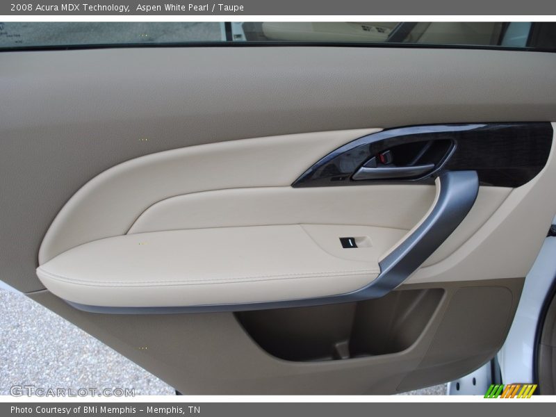 Aspen White Pearl / Taupe 2008 Acura MDX Technology