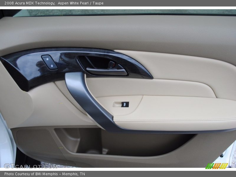 Aspen White Pearl / Taupe 2008 Acura MDX Technology