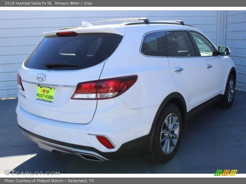 Monaco White / Gray 2018 Hyundai Santa Fe SE