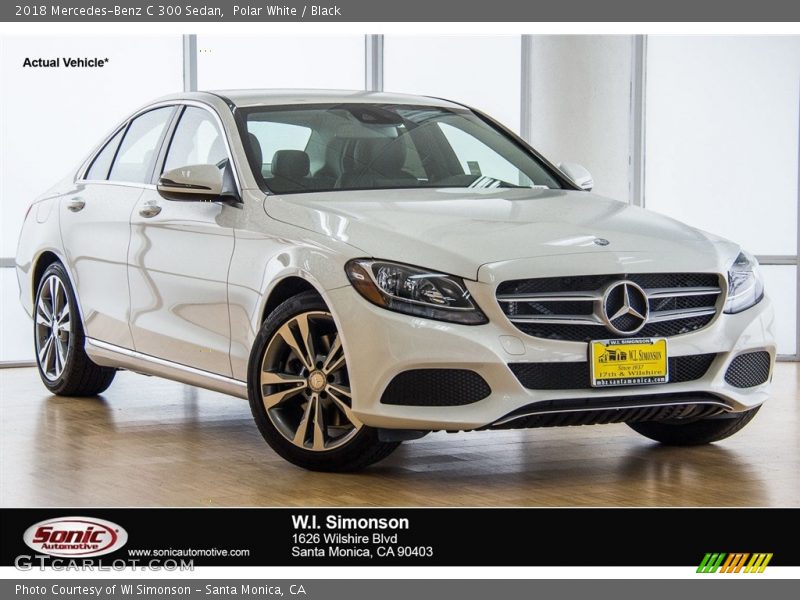 Polar White / Black 2018 Mercedes-Benz C 300 Sedan