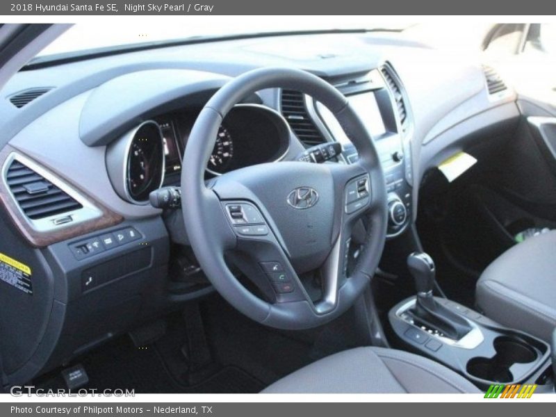 Night Sky Pearl / Gray 2018 Hyundai Santa Fe SE