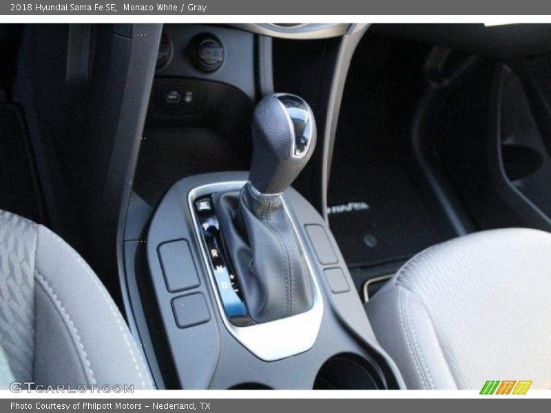 Monaco White / Gray 2018 Hyundai Santa Fe SE