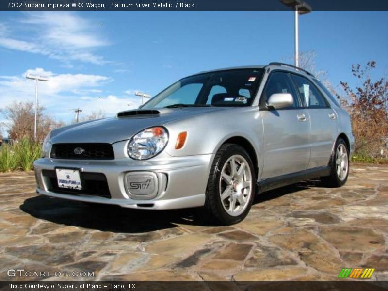 Platinum Silver Metallic / Black 2002 Subaru Impreza WRX Wagon