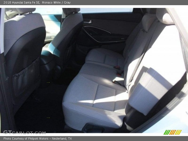 Monaco White / Gray 2018 Hyundai Santa Fe SE