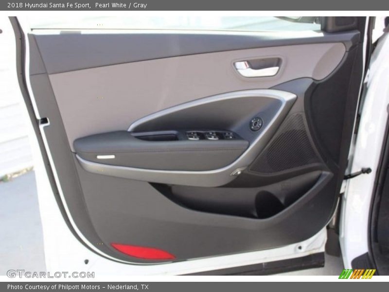 Pearl White / Gray 2018 Hyundai Santa Fe Sport