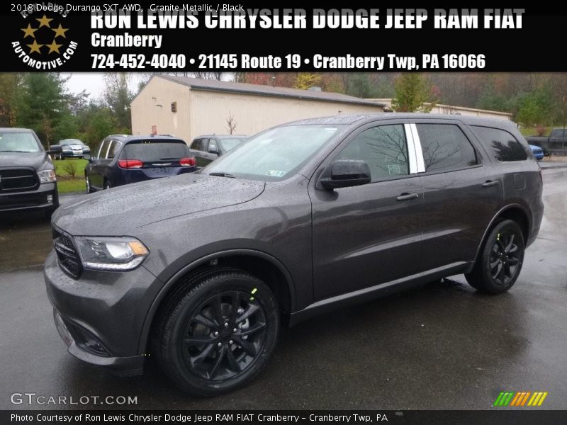 Granite Metallic / Black 2018 Dodge Durango SXT AWD