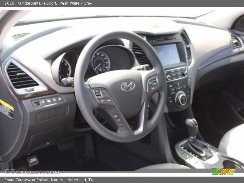 Pearl White / Gray 2018 Hyundai Santa Fe Sport