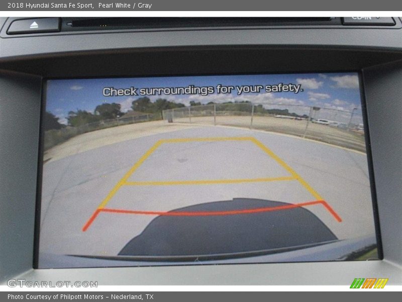 Pearl White / Gray 2018 Hyundai Santa Fe Sport