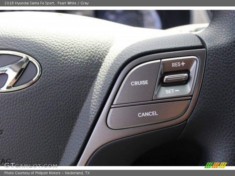 Pearl White / Gray 2018 Hyundai Santa Fe Sport