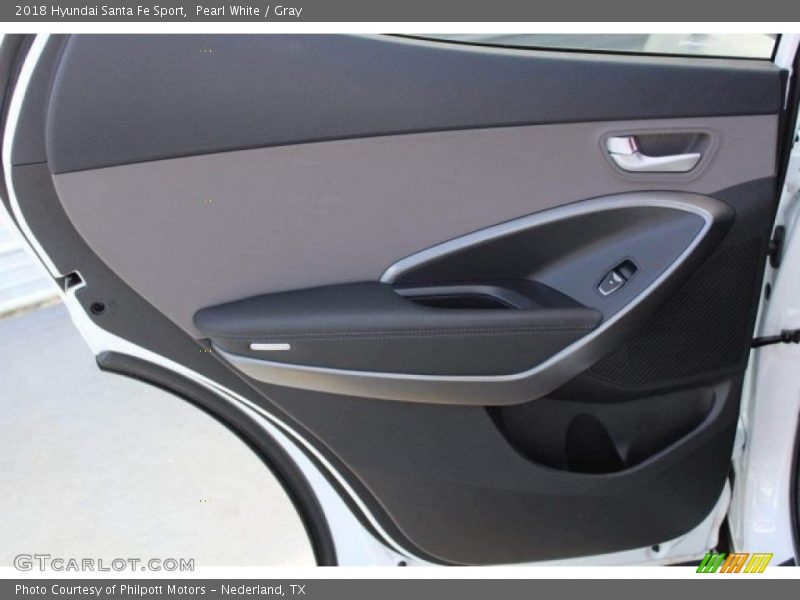 Pearl White / Gray 2018 Hyundai Santa Fe Sport