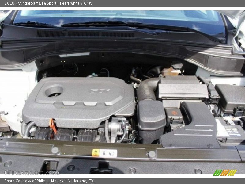 Pearl White / Gray 2018 Hyundai Santa Fe Sport