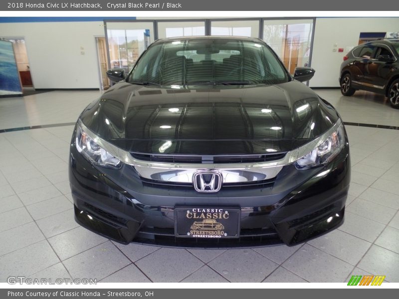 Crystal Black Pearl / Black 2018 Honda Civic LX Hatchback