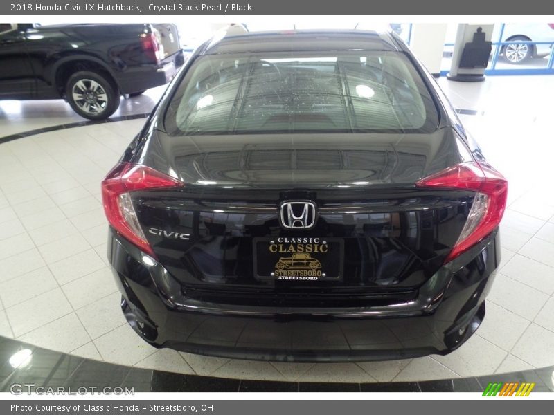 Crystal Black Pearl / Black 2018 Honda Civic LX Hatchback