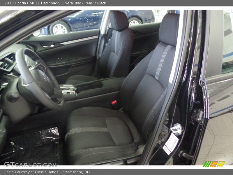 Crystal Black Pearl / Black 2018 Honda Civic LX Hatchback