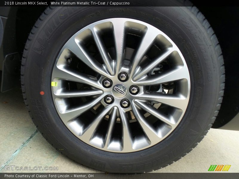 White Platinum Metallic Tri-Coat / Cappuccino 2018 Lincoln MKX Select