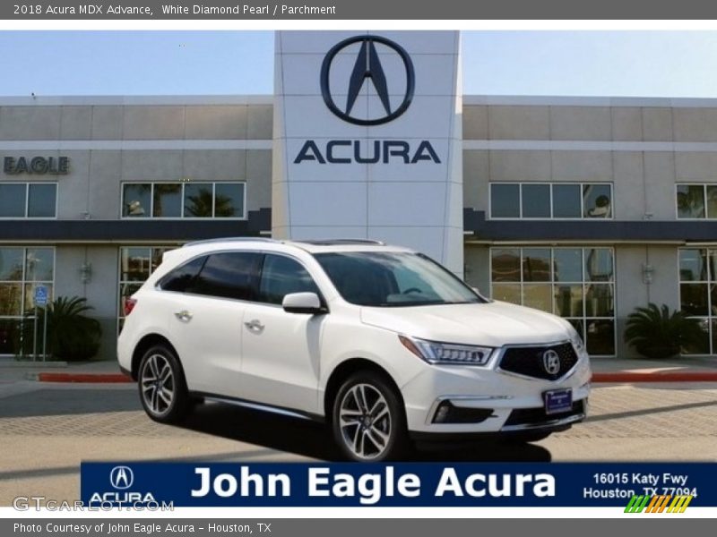 White Diamond Pearl / Parchment 2018 Acura MDX Advance