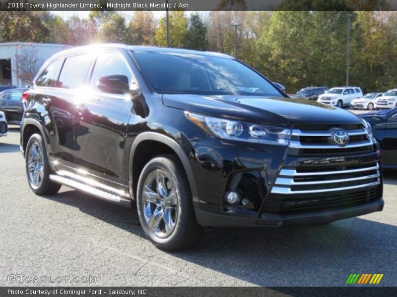 Midnight Black Metallic / Ash 2018 Toyota Highlander Limited