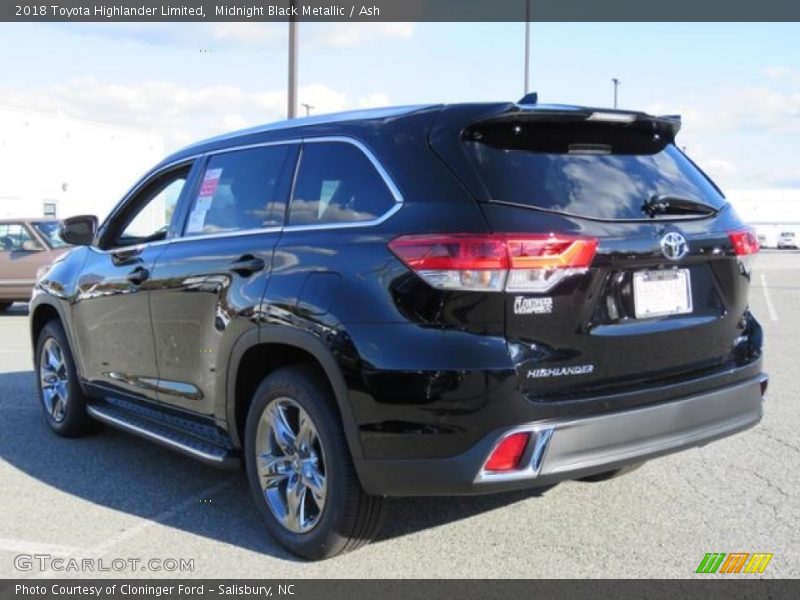 Midnight Black Metallic / Ash 2018 Toyota Highlander Limited