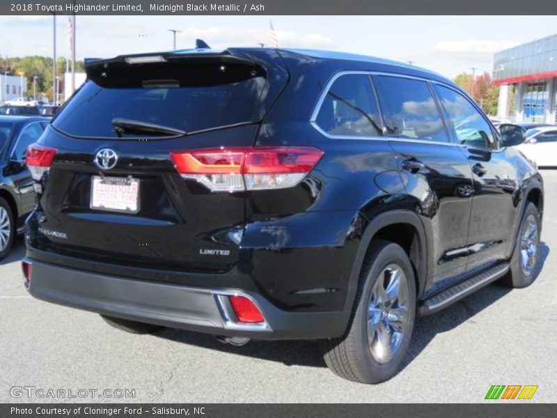 Midnight Black Metallic / Ash 2018 Toyota Highlander Limited