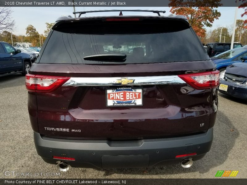 Black Currant Metallic / Jet Black 2018 Chevrolet Traverse LT AWD