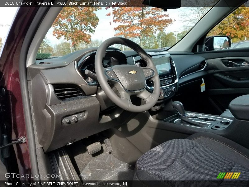 Black Currant Metallic / Jet Black 2018 Chevrolet Traverse LT AWD