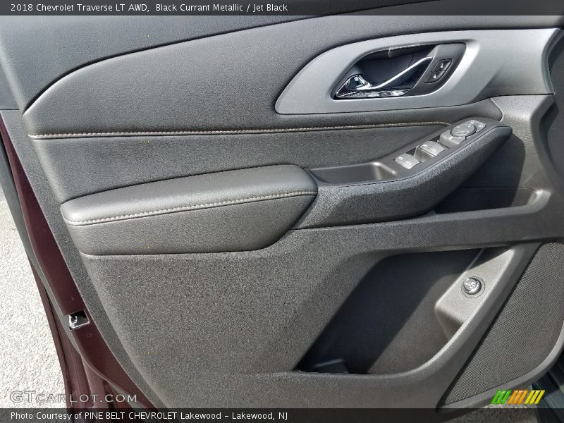 Black Currant Metallic / Jet Black 2018 Chevrolet Traverse LT AWD
