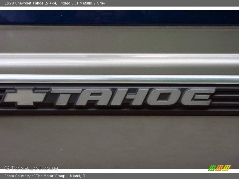 Indigo Blue Metallic / Gray 1998 Chevrolet Tahoe LS 4x4