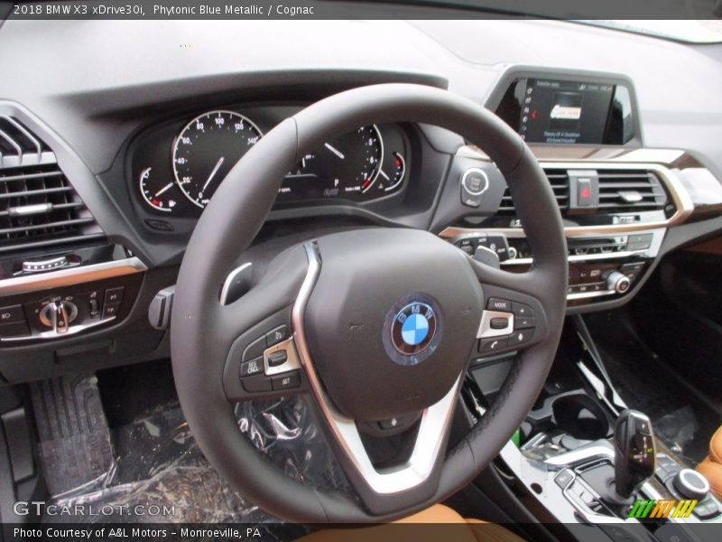 Phytonic Blue Metallic / Cognac 2018 BMW X3 xDrive30i