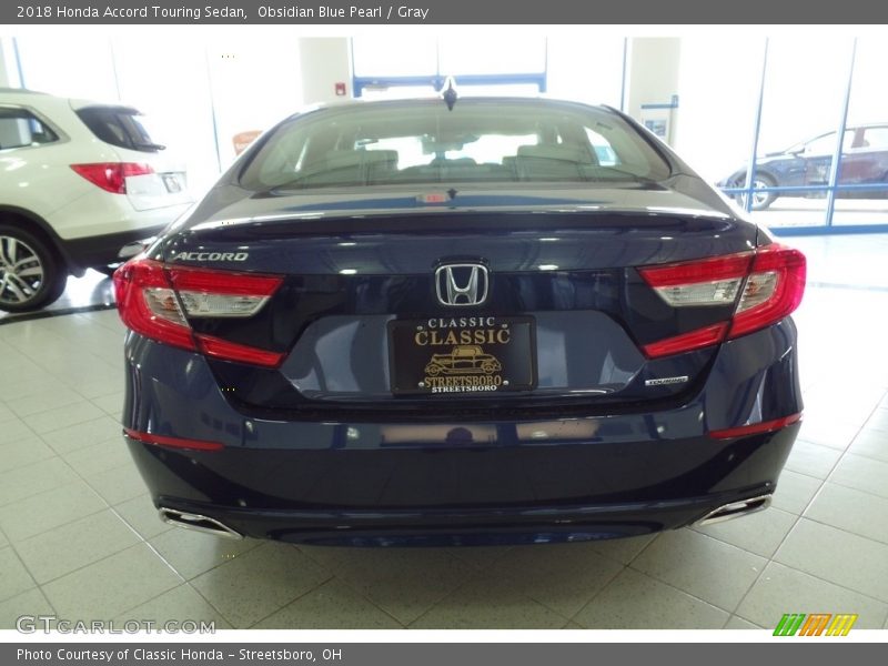 Obsidian Blue Pearl / Gray 2018 Honda Accord Touring Sedan