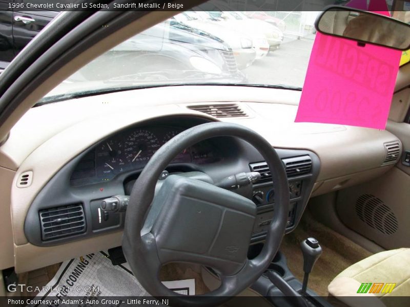 Sandrift Metallic / Beige 1996 Chevrolet Cavalier LS Sedan