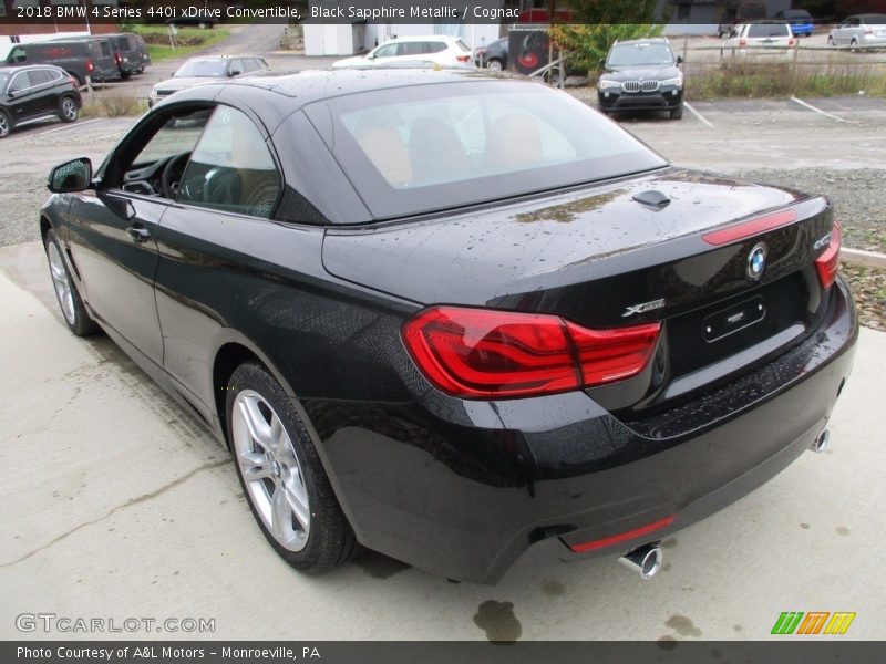 Black Sapphire Metallic / Cognac 2018 BMW 4 Series 440i xDrive Convertible