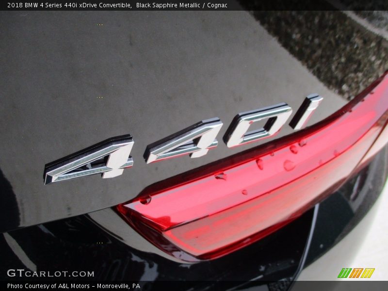 Black Sapphire Metallic / Cognac 2018 BMW 4 Series 440i xDrive Convertible
