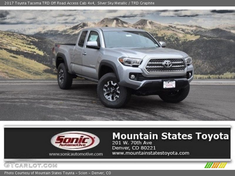 Silver Sky Metallic / TRD Graphite 2017 Toyota Tacoma TRD Off Road Access Cab 4x4