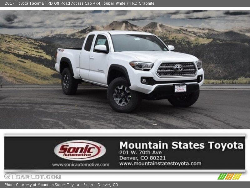 Super White / TRD Graphite 2017 Toyota Tacoma TRD Off Road Access Cab 4x4