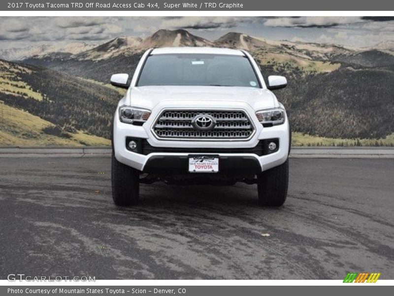 Super White / TRD Graphite 2017 Toyota Tacoma TRD Off Road Access Cab 4x4