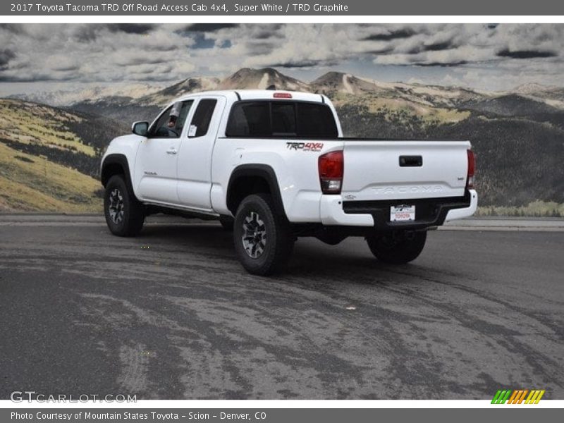 Super White / TRD Graphite 2017 Toyota Tacoma TRD Off Road Access Cab 4x4