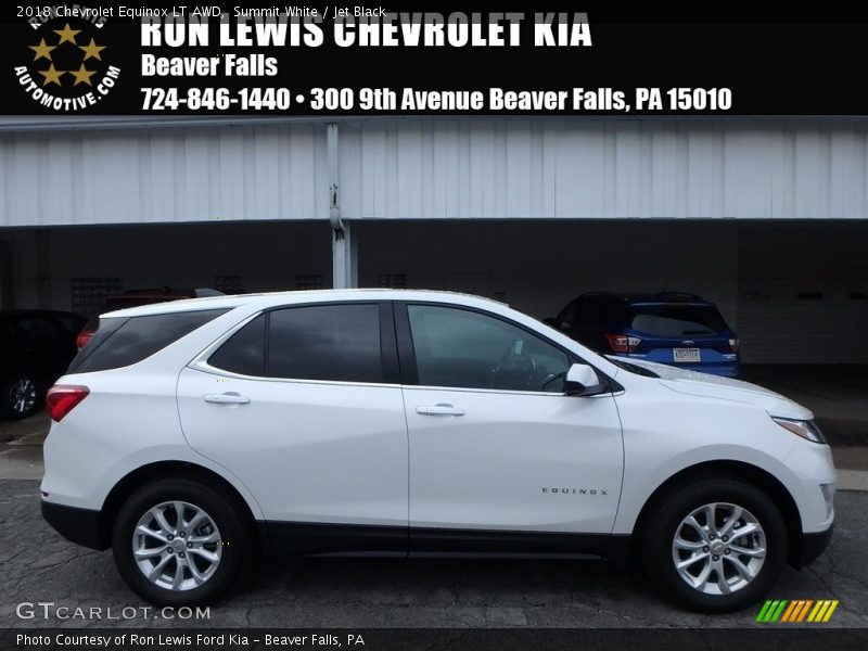 Summit White / Jet Black 2018 Chevrolet Equinox LT AWD