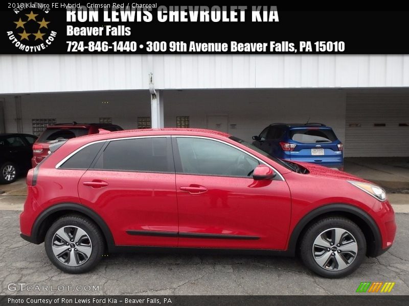 Crimson Red / Charcoal 2018 Kia Niro FE Hybrid