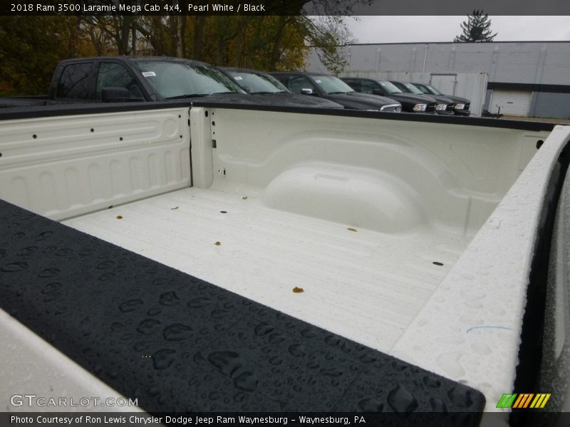 Pearl White / Black 2018 Ram 3500 Laramie Mega Cab 4x4