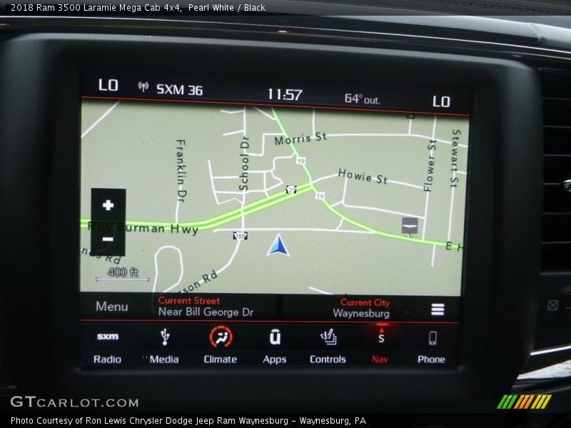 Pearl White / Black 2018 Ram 3500 Laramie Mega Cab 4x4